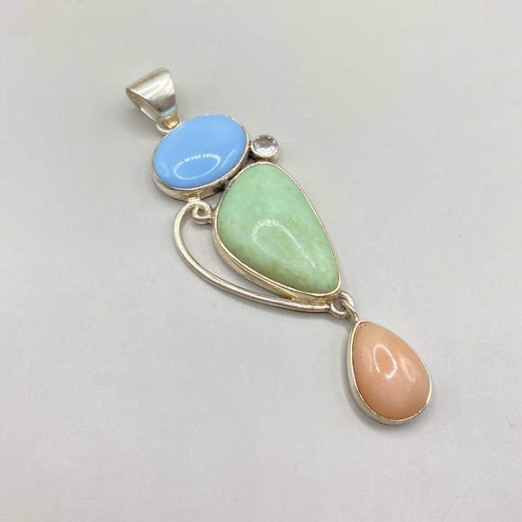 SJ Jewelry - SJ Sterling and Multi Stone Pendant